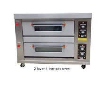 Fully automatic gas oven 2 deck 4 tray